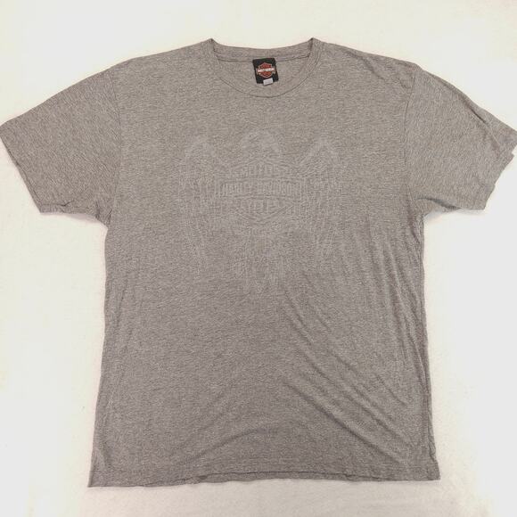 Harley Davidson Casual Short Sleeve Graphic Shirt Mens Size Extra Large XL Gray - Picture 2 of 8